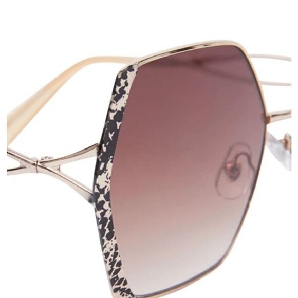 SUMMER & ROSE Funky Snake Print Sunglasses